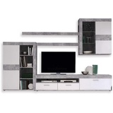 Sconto Wohnwand ¦ weiß - Maße cm B: 300 H: 201 T: 41.0