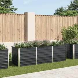 vidaXL Garten-Hochbeet verzinkter Stahl rechteckig 240 x 80 x 77 cm Anthrazit 