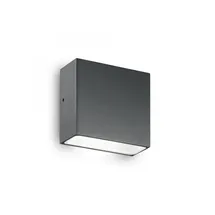 Ideal Lux TETRIS-1, IP44, G9 max. 15W, Aluminium / Glas, Anthrazit matt IDEA-113753