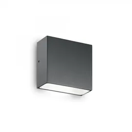 Ideal Lux TETRIS-1, IP44, G9 max. 15W, Aluminium / Glas, Anthrazit matt IDEA-113753