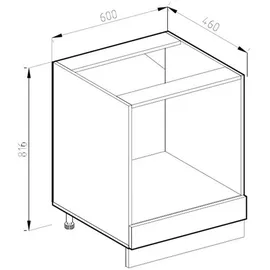Vicco Herdumbauschrank R-Line 60 x 0 x 0 cm Weiß