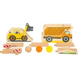 Small Foot Company small foot 11382 - Kugelbahn Junior Baustelle, Holz, 10-teilig