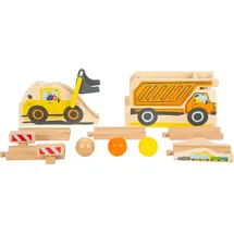 Small Foot Company small foot 11382 - Kugelbahn Junior Baustelle, Holz, 10-teilig