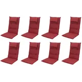 Doppler 8x 6998 Hochlehner Auflagen 120x50x8cm dick Kopfkissen rot