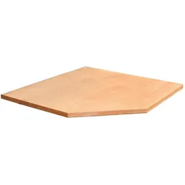 VAR Eckarbeitsplatte Holz T69, 1101x1101x40 mm