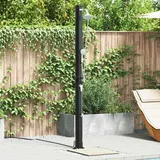 Außen Solardusche Schwarz 217 Cm Pvc Und Aluminium