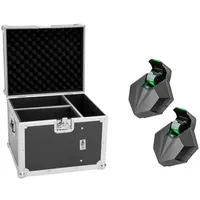 Eurolite Set 2x LED CAT-80 Strahleneffekt + Flightcase