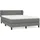 vidaXL Boxspringbett mit Matratze Dunkelgrau 140x200 cm Stoff