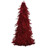 Wurm Tannenbaum Feder Rot Weihnachten Klein Modern 40 cm