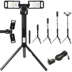 TECPO Duo-SMD-LED Arbeitsstrahler mit Stativständer 5000 Lumen |...