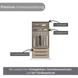 Rauch Wäscheschrank Avola 91 x 197 x 54 cm Braun/Schwarz