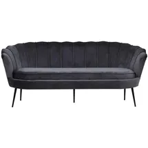 VCM ebuy24 Sofa 3 Personen velour grau.