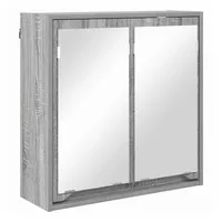 VidaXL Badezimmerspiegelschrank mit Tür Graues Sonoma 60 x 20