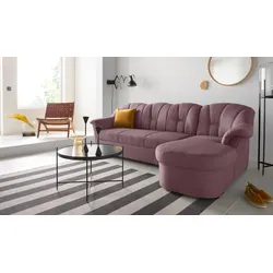 DOMO collection Ecksofa Papenburg L-Form, in großer Farbvielfalt, wahlweise mit Bettfunktion DOMO collection beere