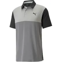 Puma Cloudspun Colorblock Poloshirt Herren 01 - puma black/quiet shade M