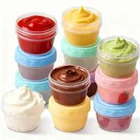 Yuragim Gefrierdosen Klein, 12 Stück Kleine Dosen mit Deckel, 50ml Wiederverwendbare Mini Frischhaltedosen, BPA Frei, Plastikdosen Klein Snackbox Aufbewahrungsbox Küche für Mittagessen Joghurt Obst