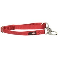 TRIXIE Premium Zug-Stopp Halsband Größe M–L: 35–50 cm/20 mm in rot - stufenlos verstellbares Hundehalsband für mittelgroße bis große Hunde, einfacher Verschluss, 202803