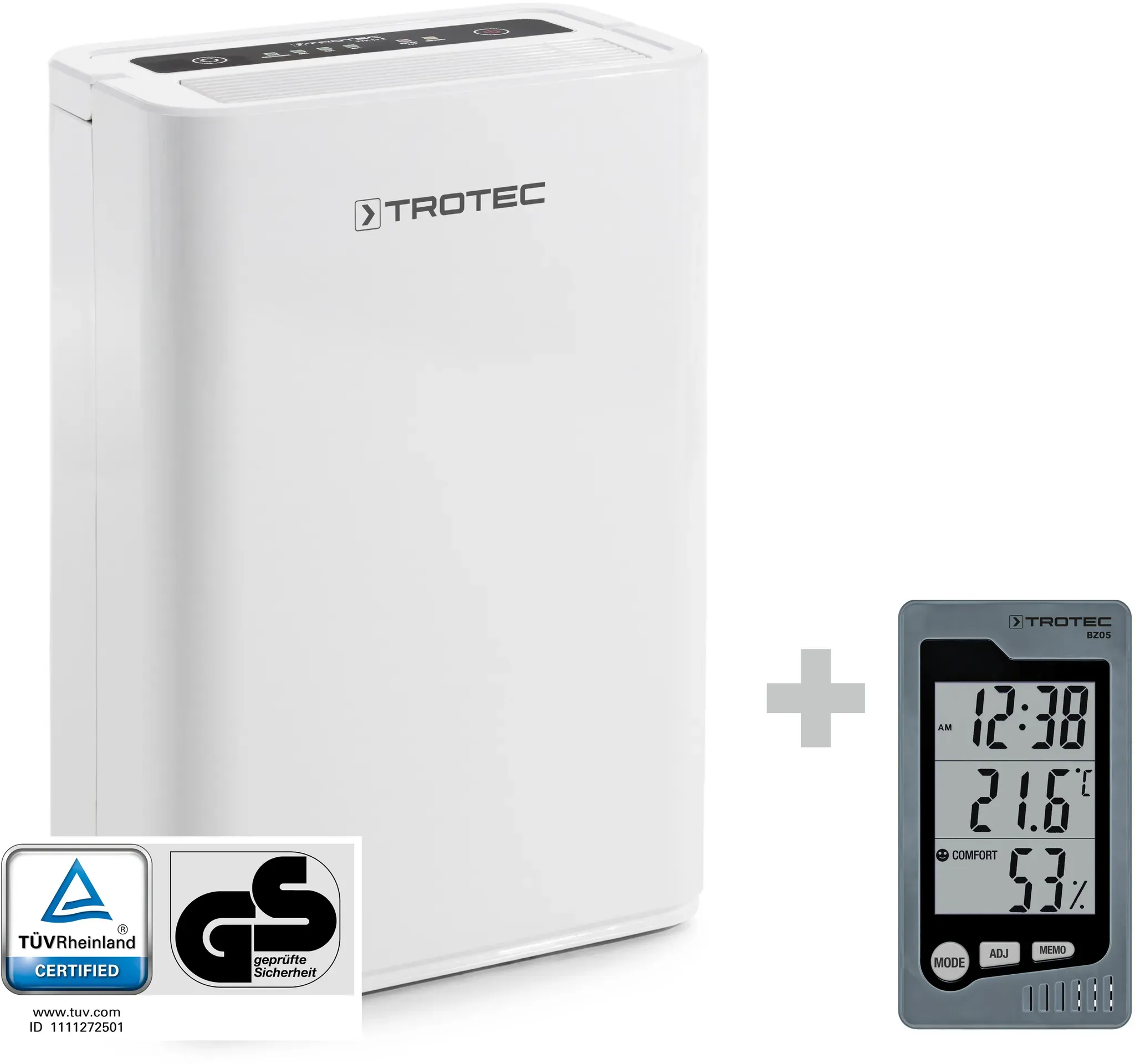 Trotec Luchtontvochtiger TTK 52 E + Ruimte-thermohygrometer BZ05