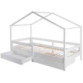roba Hausbett 90 x 200 cm Holz massiv weiß