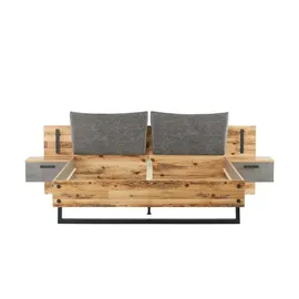 SchlafKONTOR Dover 180 x 200 cm Grau/Braun