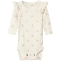 lil' atelier baby Damen Nbfgavo EKO Ls Slim Body Lil Noos, Pastel Parchment, Numeric_80 - numeric_80