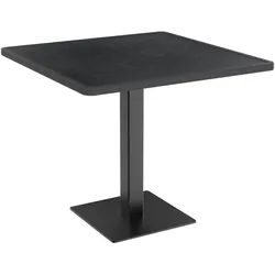 Gastro Outdoor Terrassentisch Borkum | 60x60 cm | Resalit Dunkler Schiefer