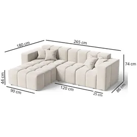GRAINGOLD Ecksofa Loopo Grau Links