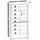 VCM Standvitrine  Lumo Maxi Spiegel 59 x 18 x 115 cm Braun
