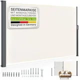Juskys Seitenmarkise Dubai 160 x 300 cm Beige