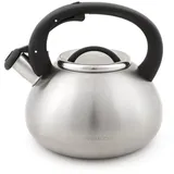 Hanseküche Wasserkessel, 2.3 l, Induktion und Gas, Edelstahl und Kunststoff, Edles Design, pfeifend