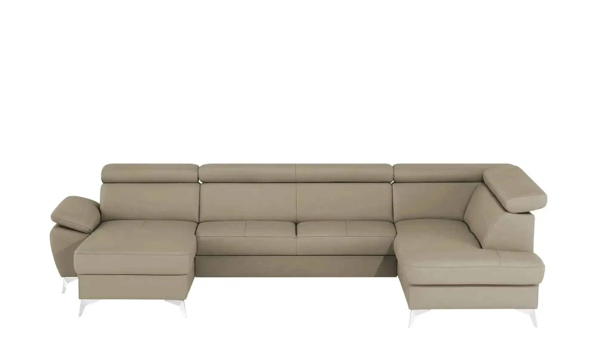 uno Wohnlandschaft mit verstellbarem Kopfteil Apollo ¦ grau ¦ Maße (cm): B: 338 H: 96 T: 210.0
