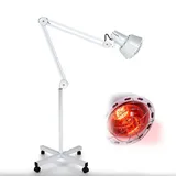 SENDERPICK 275W Infrarot Lampe Infrarotlampe Wärmetherapie Rotlichtlampe Rotlicht Strahler IR Bulb Lampe mit Rollenstativ