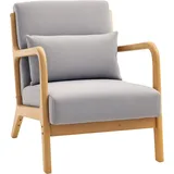 Homcom Sessel, Grau, Textil, 78x76x61 cm, Wohnzimmer, Sessel, Polstersessel