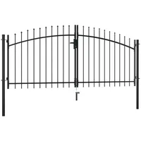 vidaXL Doppelflügel-Gartentor mit Speerspitzen 300 x 150 cm