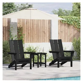 vidaXL Gartenstuhl 80,5 x 74,5 x 92 cm schwarz 2 St.
