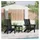 vidaXL Gartenstuhl 80,5 x 74,5 x 92 cm schwarz 2 St.