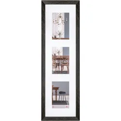 walther + design Fiorito Holz Galerie Bilderrahmen 3x 13x18 cm, DUNKELGRAU
