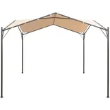 vidaXL Pavilion Partyzelt Überdachung 3x3 m Stahl Beige Modell 2