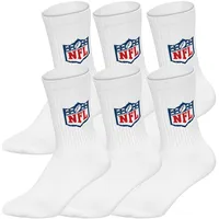 NFL Socken NFL Shield 6er Pack Weiß 39-42