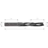 Mobiltecnica - MTEC510.6 - positive spindelfräsen Z3R aus hw für vertiefungen türschlösser .6D16 lu 45 DS16 LT150 Z3R pos li