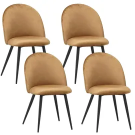 Albatros Esszimmerstuhl CAPO Samt braun 4er Set