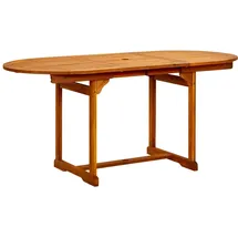 vidaXL Garten-Esstisch Ausziehbar 120-170 x 80 x 75 cm Braun