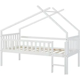 [en.casa] Hausbett Sotkamo 90 x 200 cm Kiefer massiv weiß