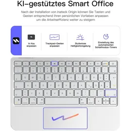 Inateck Magnetische Tastatur Hülle für iPad A16 11/10 Gen Weiß