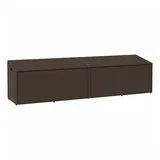 vidaXL Garten-Auflagenbox Braun 220x50x58 cm Poly Rattan