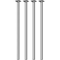 Element System Möbelfüße 4er-Set BURGUND Tischbeine Tischgestell  Ø30 Aluminium