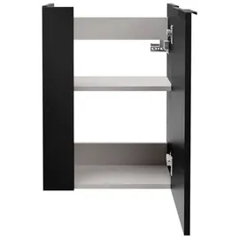 Fackelmann Mini-Waschtischunterschrank SBC Links 44 x 60 x 24,3 cm Schwarz Matt