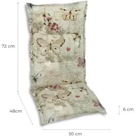 GO-DE Hochlehner-Auflage 120 cm x 50 cm x 6 cm, beige