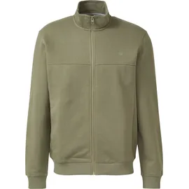 s.Oliver Sweatshirt-Jacke mit Stehkragen und Eingrifftaschen - olive - L