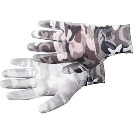 KIXX Handschuhe für die Gartenarbeit, Camouflage-Weiß, 3er Set - Größe 10